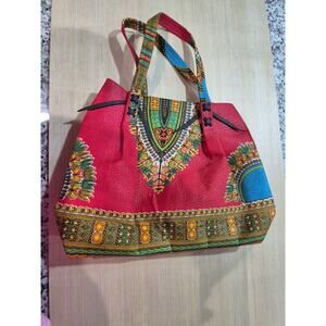 AFRICAN DASHIKI Classic Large Tote Colorful Purse Ethnic Bag Gorgeous Tote💕